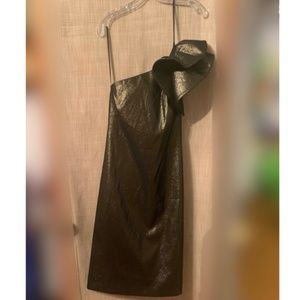 Eliza J off the Shoulder After Five Dress with Left Shoulder Adornment